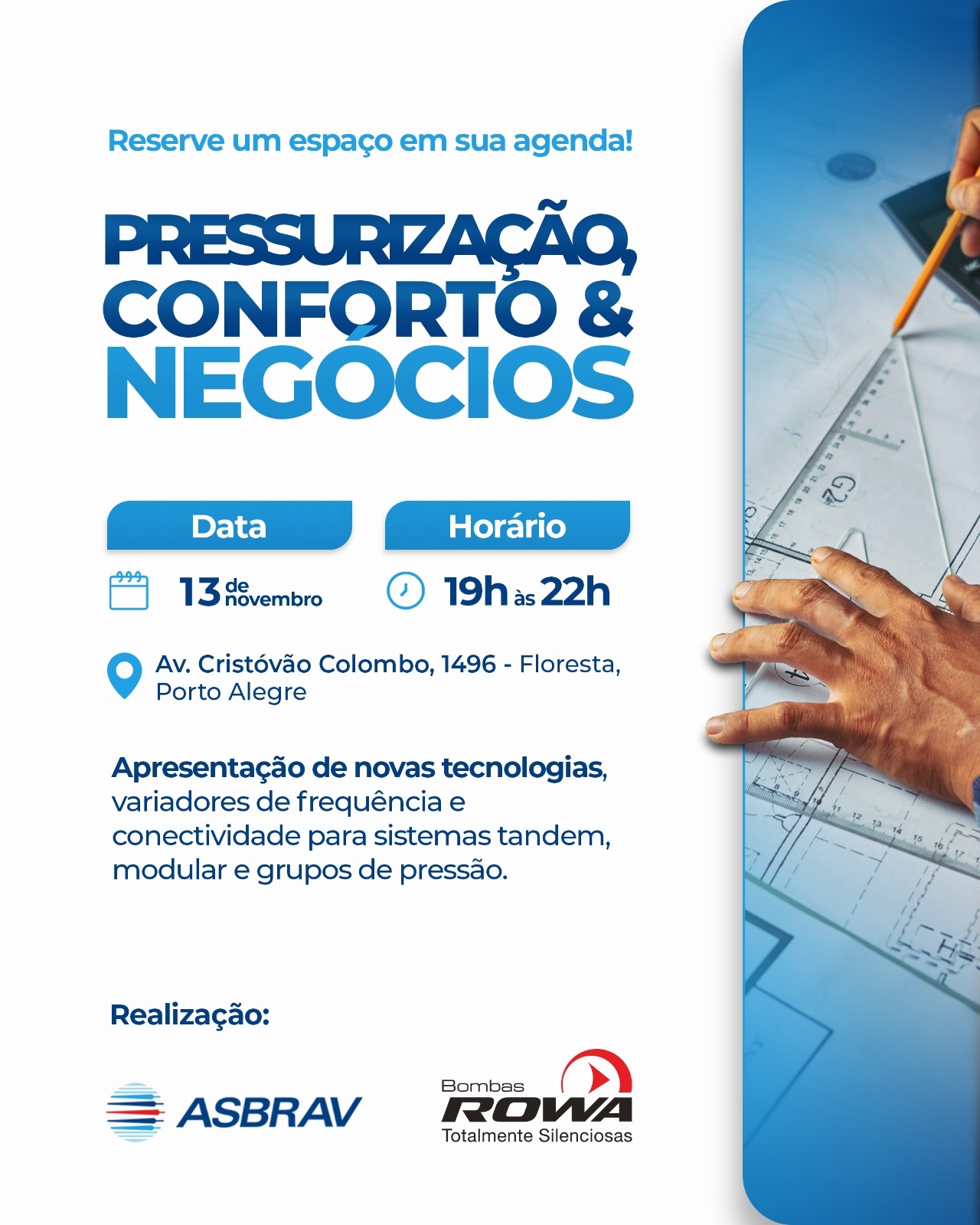 Pressurização, Conforto & Negócios